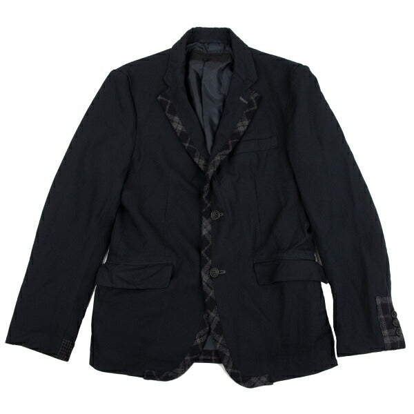 COMME des GARCONS HOMME Knit Piping Jacket Navy Size XS