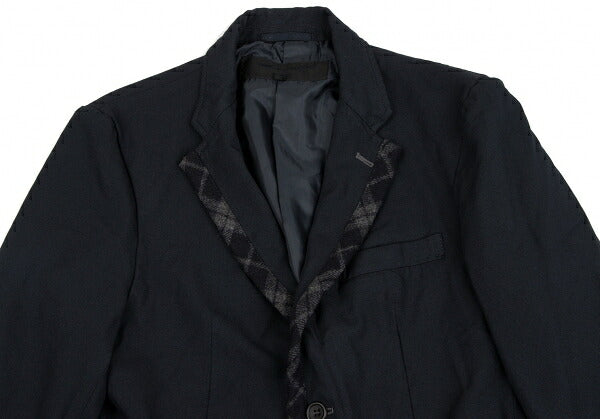 COMME des GARCONS HOMME Knit Piping Jacket Navy Size XS