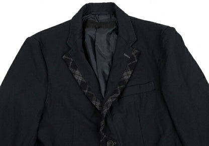 COMME des GARCONS HOMME Knit Piping Jacket Navy Size XS