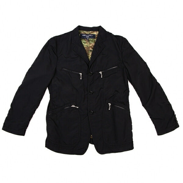COMME des GARCONS HOMME Puckering Nylon Jacket Black Size XS