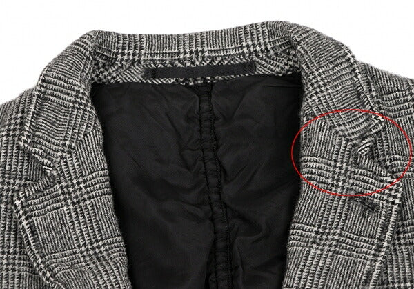 COMME des GARCONS HOMME Glen Check Jacket Black Size XS