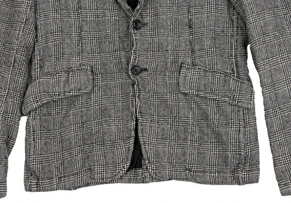 COMME des GARCONS HOMME Glen Check Jacket Black Size XS