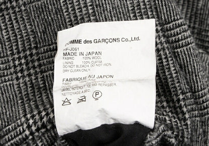 COMME des GARCONS HOMME Glen Check Jacket Black Size XS