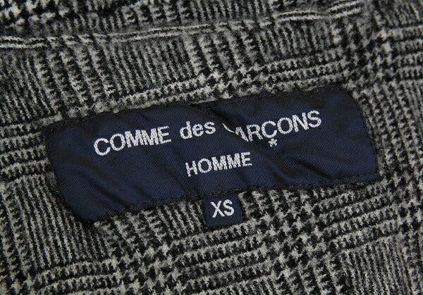 COMME des GARCONS HOMME Glen Check Jacket Black Size XS