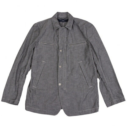 COMME des GARCONS HOMME Garment Dyed Zip Jacket Gray Size XS