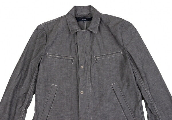 COMME des GARCONS HOMME Garment Dyed Zip Jacket Gray Size XS