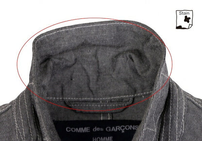 COMME des GARCONS HOMME Garment Dyed Zip Jacket Gray Size XS