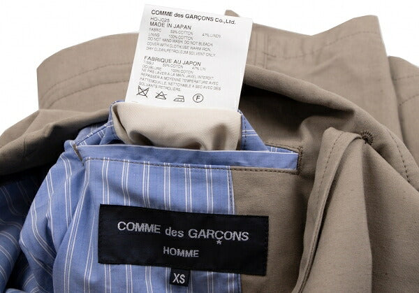 COMME des GARCONS HOMME Cotton Linen Jacket Beige Size XS