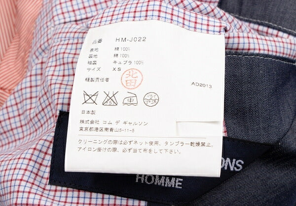 COMME des GARCONS HOMME Cotton Jacket Blue Size XS