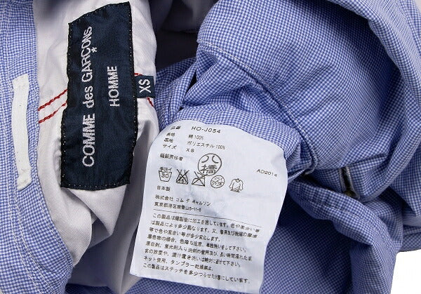 COMME des GARCONS HOMME Micro Check Shirt Jacket Size XS