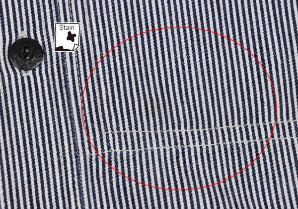 COMME des GARCONS HOMME Hickory Stripe Shirt Blue Size XS