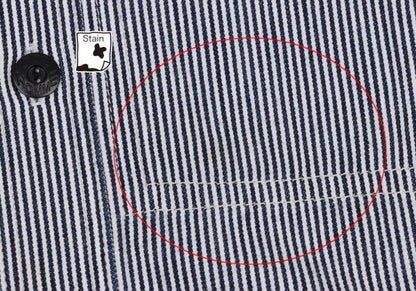 COMME des GARCONS HOMME Hickory Stripe Shirt Blue Size XS