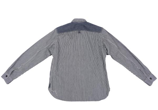 COMME des GARCONS HOMME Hickory Stripe Shirt Blue Size XS