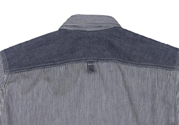 COMME des GARCONS HOMME Hickory Stripe Shirt Blue Size XS