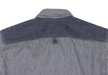 COMME des GARCONS HOMME Hickory Stripe Shirt Blue Size XS