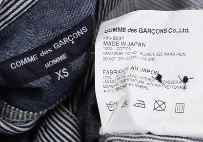 COMME des GARCONS HOMME Hickory Stripe Shirt Blue Size XS