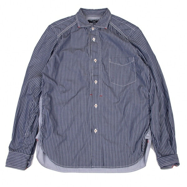 COMME des GARCONS HOMME Back Panel Stripe Shirt Blue Size XS