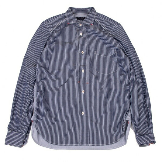 COMME des GARCONS HOMME Back Panel Stripe Shirt Blue Size XS