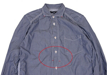 COMME des GARCONS HOMME Back Panel Stripe Shirt Blue Size XS