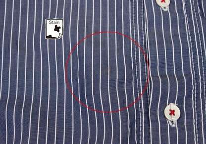 COMME des GARCONS HOMME Back Panel Stripe Shirt Blue Size XS