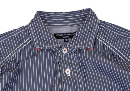 COMME des GARCONS HOMME Back Panel Stripe Shirt Blue Size XS