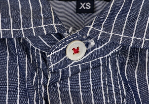 COMME des GARCONS HOMME Back Panel Stripe Shirt Blue Size XS