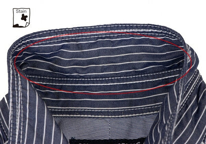 COMME des GARCONS HOMME Back Panel Stripe Shirt Blue Size XS