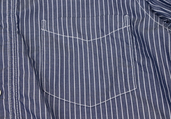 COMME des GARCONS HOMME Back Panel Stripe Shirt Blue Size XS