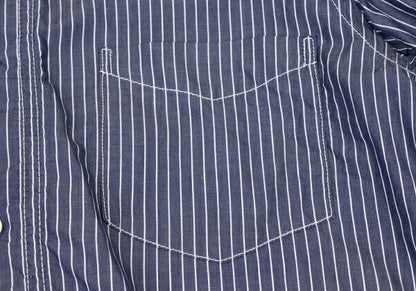 COMME des GARCONS HOMME Back Panel Stripe Shirt Blue Size XS