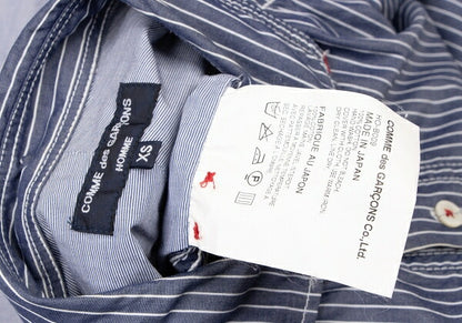 COMME des GARCONS HOMME Back Panel Stripe Shirt Blue Size XS