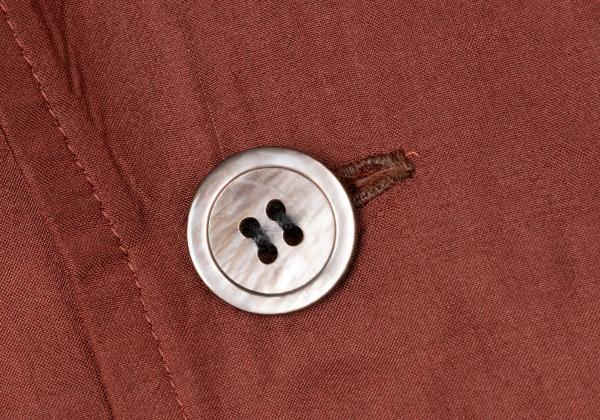 COMME des GARCONS Silk Layered Shirt Jacket Brown Size M