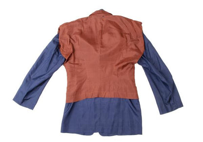 COMME des GARCONS Silk Layered Shirt Jacket Brown Size M