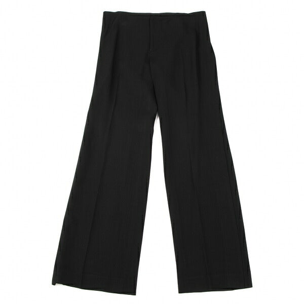 Jean Paul GAULTIER FEMME Wool Rayon Side Pants Black Size 40