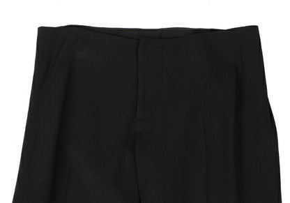 Jean Paul GAULTIER FEMME Wool Rayon Side Pants Black Size 40