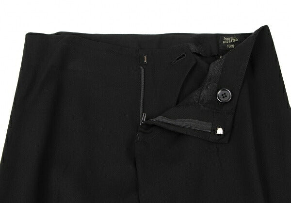 Jean Paul GAULTIER FEMME Wool Rayon Side Pants Black Size 40