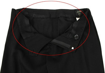 Jean Paul GAULTIER FEMME Wool Rayon Side Pants Black Size 40