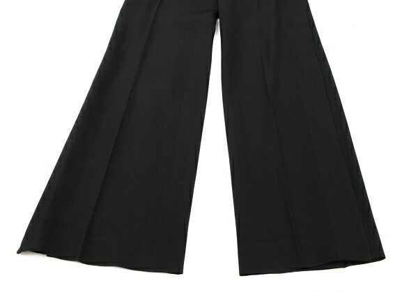 Jean Paul GAULTIER FEMME Wool Rayon Side Pants Black Size 40