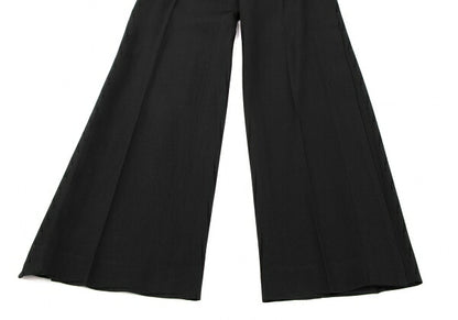 Jean Paul GAULTIER FEMME Wool Rayon Side Pants Black Size 40