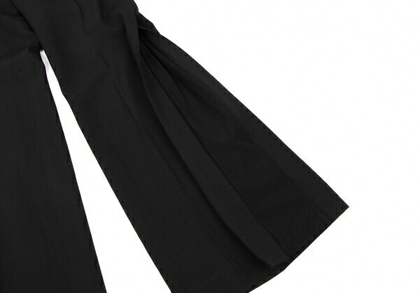 Jean Paul GAULTIER FEMME Wool Rayon Side Pants Black Size 40