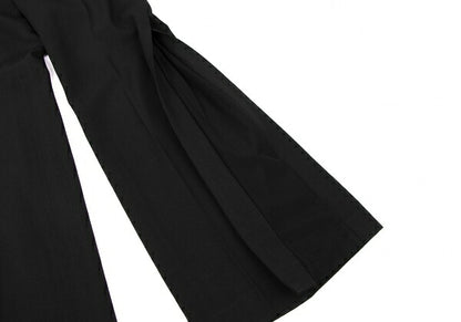 Jean Paul GAULTIER FEMME Wool Rayon Side Pants Black Size 40