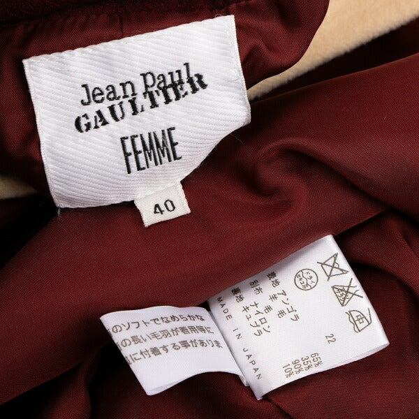 Jean Paul GAULTIER FEMME Angora Wool Coat Beige Size 40