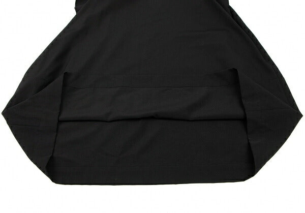 LIMI feu Wool Gabardine Wide Short Sleeve Dress Black Size S