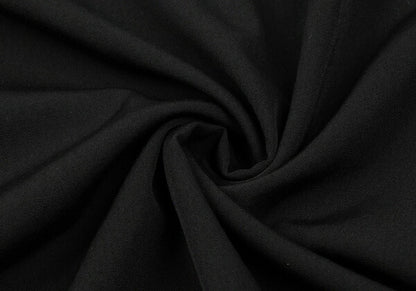 LIMI feu Wool Gabardine Wide Short Sleeve Dress Black Size S