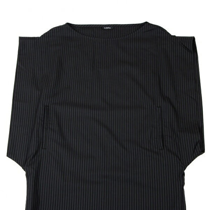 LIMI feu Wool Stripe Tunic Black Navy Blouse Size S