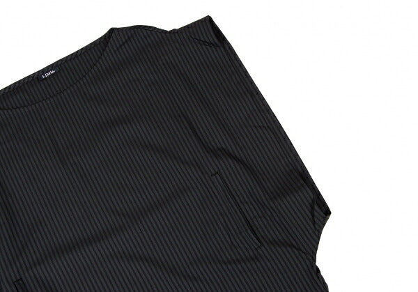 LIMI feu Wool Stripe Tunic Black Navy Blouse Size S