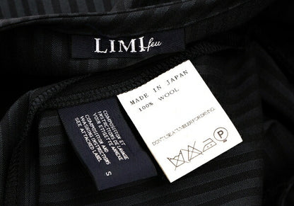 LIMI feu Wool Stripe Tunic Black Navy Blouse Size S