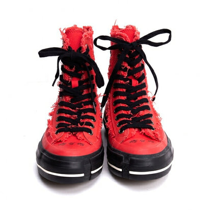 Vessel x Yohji Yamamoto Cut-Off Canvas Sneakers Red Size 23CM