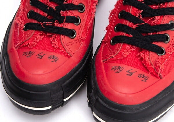 Vessel x Yohji Yamamoto Cut-Off Canvas Sneakers Red Size 23CM