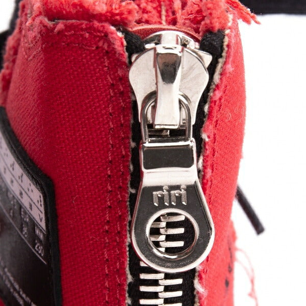 Vessel x Yohji Yamamoto Cut-Off Canvas Sneakers Red Size 23CM