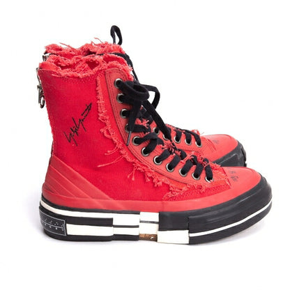 Vessel x Yohji Yamamoto Cut-Off Canvas Sneakers Red Size 23CM